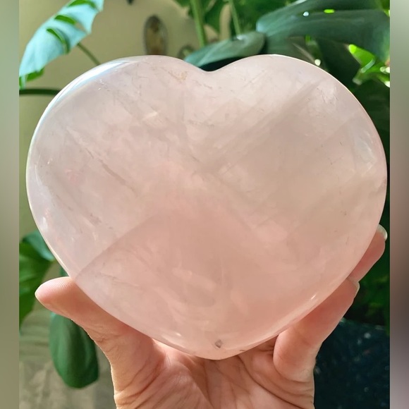 Crystals Other - Chunky Heart Rose Quartz Heart Shaped Crystal of Love Self Love Large Puffy
